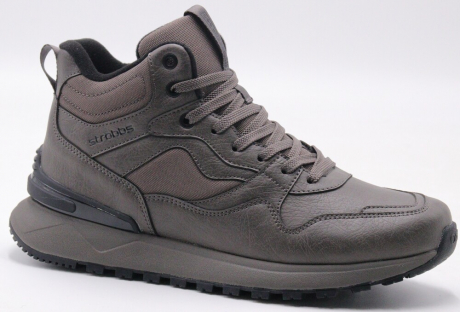 C9424-10 Сер 41-1,42-2,43-2,44-2,45-1 Strobbs Ботинки Повсед Оксфорд Иск.мат, Нат.шерсть, ЭВА,Резина,ТПУ вставка Зима Муж