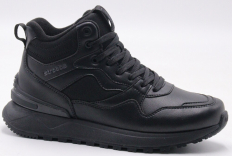 F8510-3 Чёр 36-1,37-2,38-2,39-2,40-1 Strobbs Ботинки Актив.отдых Кроссовки Иск.мат, Нат.шерсть, ЭВА,Резина,ТПУ вставка Зима Муж