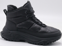 F8547-3 Чёр 36-1,37-2,38-2,39-2,40-1 Strobbs Ботинки Повсед Дутики Иск.мат, Байка/Флис, ЭВА,Резина Зима жен