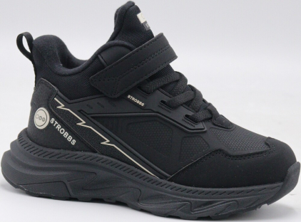 N1917-3 Чёр 31-1,32-1,33-2,34-2,35-2 Strobbs П/ботинки Актив.отдых Кроссовки Иск.мат, Текстиль, ЭВА,ТПР В/О жен