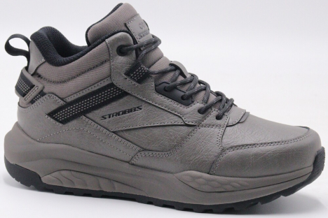 F8525-10 Сер 36-1,37-2,38-2,39-2,40-1 Strobbs Ботинки Актив.отдых Кроссовки Нат.кожа, Нат.шерсть, ЭВА,Резина Зима Муж