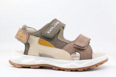 32989т-1 оливковый-бежевый 26-1,27-1,28-1,29-1,30-1 Kapika Туфли Актив.отдых Сандалии Нат.кожа, Кожподклад, ТЭП (термоэластопласт) Лето Муж