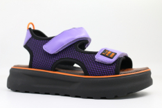 34572п-1 черный-фиолетовый 35-1,36-1,37-1,38-1,39-1 Kapika Туфли Повсед Сандалии Текстиль, Текстиль, ПУ (полиуретан) Лето жен