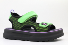 34572п-2 черный-зеленый 35-1,36-1,37-1,38-1,39-1 Kapika Туфли Повсед Сандалии Текстиль, Текстиль, ПУ (полиуретан) Лето жен