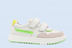22818к-2 белый-салатовый 28-1,29-1,30-1,31-1,32-1 Kapika П/ботинки Актив.отдых Кроссовки Иск.мат, Текстиль, ТЭП (термоэластопласт) В/О жен