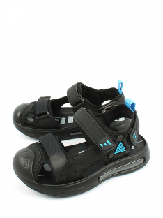 AL 13939 Чёр 32-1,33-1,34-1,35-1,36-1,37-1 Antilopa Туфли Актив.отдых Сандалеты Иск.мат, Текстиль, полим.мат Лето Муж