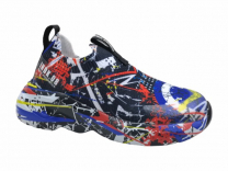 94-037D Черный / мультиколор 30-1,31-1,32-1,33-1,34-1,35-1,36-1,37-1 Indigo kids П/ботинки Повсед Слипоны Текстиль, Текстиль, ЭВА Лето Муж