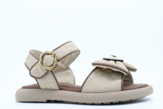 32942п-1 бежевый-коричневый 28-1,29-1,30-1,31-1,32-1 Kapika Туфли Повсед Сандалии Иск.мат, Кожподклад, ПУ (полиуретан) Лето жен