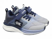 94-470B Серый / голубой 29-2,30-2,31-2,32-2,33-2,34-2 Indigo kids П/ботинки Актив.отдых Кроссовки Иск.мат, Текстиль, ЭВА / ТЭП В/О Муж