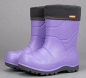 1-912-R07 Фиолетовый, подошва серая 24/25-2,25/26-3,26/27-3 Nordman Flash Сапоги Повсед Веллингтон ЭВА, Чул.Флис, ПУ (100% ПУ) В/О жен