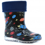 231PC-Z30-3524 25-1,26-1,27-1,28-1,29-1,30-1,31-1 Flamingo Сапоги Повсед Веллингтон ПВХ, Чул.Флис, ПВХ В/О Муж