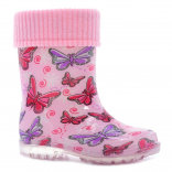 231PC-Z30-3522 23-1,24-1,25-1,26-1,27-1,28-1,29-1 Flamingo Сапоги Повсед Веллингтон ПВХ, Чул.Флис, ПВХ В/О жен