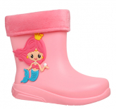 241PC-G9-4309 24-1,25-1,26-1,27-1,28-1 Flamingo Сапоги Повсед Веллингтон ПВХ, Чул.Флис, ПВХ В/О жен