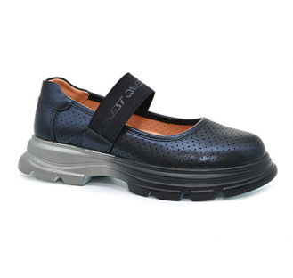 222T-Z1-3170 Син 33-1,34-1,35-1,36-1,37-1,38-1 Qwest Туфли Школа Mary Jane Иск.мат, Кожподклад, ПУ Лето жен