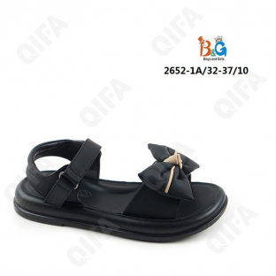 RC51_W2652-1A Чёр 32-1,33-2,34-2,35-2,36-2,37-1 Boys and Girls Туфли Повсед Сандалии Иск.мат, Иск.кожа, ПВХ (PVC-Поливинилхлорид) Лето жен
