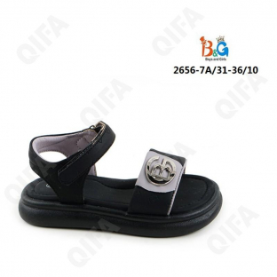 RC51_W2656-7A Чёр 31-1,32-2,33-2,34-2,35-2,36-1 Boys and Girls Туфли Повсед Сандалии Иск.мат, Иск.кожа, ПВХ (PVC-Поливинилхлорид) Лето жен