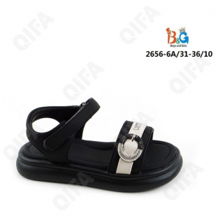RC51_W2656-6A Чёр 31-1,32-2,33-2,34-2,35-2,36-1 Boys and Girls Туфли Повсед Сандалии Иск.мат, Иск.кожа, ПВХ (PVC-Поливинилхлорид) Лето жен