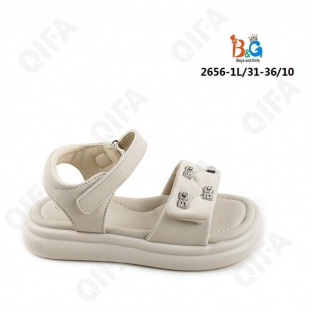 RC51_W2656-1L Беж 31-1,32-2,33-2,34-2,35-2,36-1 Boys and Girls Туфли Повсед Сандалии Иск.мат, Иск.кожа, ПВХ (PVC-Поливинилхлорид) Лето жен