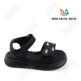 RC51_W2656-1A Чёр 31-1,32-2,33-2,34-2,35-2,36-1 Boys and Girls Туфли Повсед Сандалии Иск.мат, Иск.кожа, ПВХ (PVC-Поливинилхлорид) Лето жен