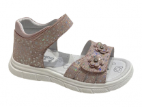 14-030C Розовый перламутр 28-2,29-2,30-2,31-2,32-2,33-2 Indigo kids Туфли Повсед Сандалеты Нат.кожа, Кожподклад, ТЭП Лето жен