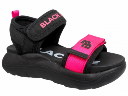 233-500C Чёрный / фуксия 35-2,36-2,37-2,38-2,39-2 Indigo kids Туфли Повсед Сандалии Текстиль, Текстиль, ПУ Лето жен