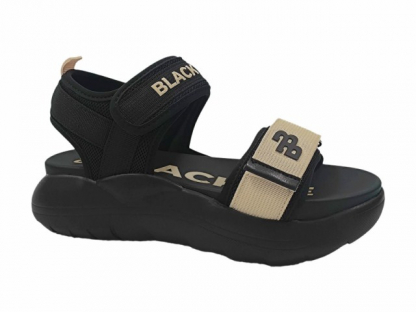 233-500A Чёрный / песочный 35-2,36-2,37-2,38-2,39-2 Indigo kids Туфли Повсед Сандалии Текстиль, Текстиль, ПУ Лето жен