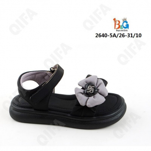 RC51_W2640-5A Чёр 26-1,27-2,28-2,29-2,30-2,31-1 Boys and Girls Туфли Повсед Сандалии Иск.мат, Иск.кожа, ПВХ (PVC-Поливинилхлорид) Лето жен