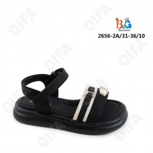 RC51_W2656-2A Чёр 31-1,32-2,33-2,34-2,35-2,36-1 Boys and Girls Туфли Повсед Сандалии Иск.мат, Иск.кожа, ПВХ (PVC-Поливинилхлорид) Лето жен