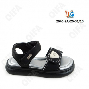 RC51_W2640-2A Чёр 26-1,27-2,28-2,29-2,30-2,31-1 Boys and Girls Туфли Повсед Сандалии Иск.мат, Иск.кожа, ПВХ (PVC-Поливинилхлорид) Лето жен