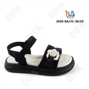 RC51_W2656-8A Чёр 31-1,32-2,33-2,34-2,35-2,36-1 Boys and Girls Туфли Повсед Сандалии Иск.мат, Иск.кожа, ПВХ (PVC-Поливинилхлорид) Лето жен