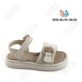 RC51_W2656-8L Беж 31-1,32-2,33-2,34-2,35-2,36-1 Boys and Girls Туфли Повсед Сандалии Иск.мат, Иск.кожа, ПВХ (PVC-Поливинилхлорид) Лето жен