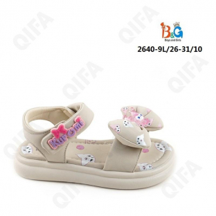 RC51_W2640-9L Беж 26-1,27-2,28-2,29-2,30-2,31-1 Boys and Girls Туфли Повсед Сандалии Иск.мат, Иск.кожа, ПВХ (PVC-Поливинилхлорид) Лето жен