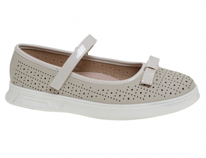 R350194745AP Беж 33-1,34-2,35-2,36-2,37-1 Сказка Туфли Празд Mary Jane Иск.мат, Кожподклад Лето жен