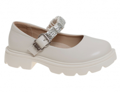 R600594805B Беж 32-1,33-1,34-2,35-1,36-1,37-2 Сказка Туфли Празд Mary Jane Иск.мат, Кожподклад Лето жен