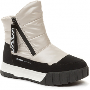 248260/07-04 белый/черный 30-1,31-2,32-2,33-2,34-2,35-1 Crosby П/сапоги Повсед Дутики Иск.мат, Нат.шерсть, ТП.резина Зима жен