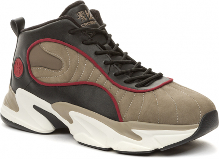 248097/05-02 бежевый/черный 39-1,40-2,41-2,42-2,43-1 Crosby Ботинки Актив.отдых Кроссовки Иск.мат, Нат.шерсть, ЭВА(этиленвинилацетат)/резина Зима Муж