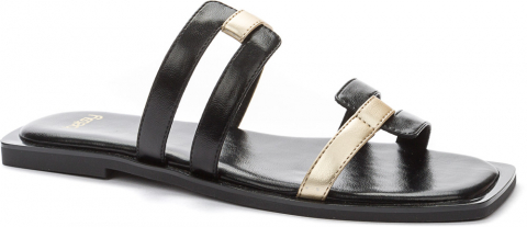 957037/03-01YN черный/золотой 36-1,37-1,38-2,39-2,40-1,41-1 Betsy Туфли Повсед Шлепанцы/Пантолеты Иск.мат, Иск.кожа, ТПУ(термопластичный полиуретан) Л