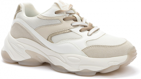 457035/02-02 молочный/бежевый 36-1,37-2,38-2,39-2,40-2,41-1 Keddo П/ботинки Актив.отдых Кроссовки Иск.мат, Текстиль, ЭВА(этиленвинилацетат)/резина В/О