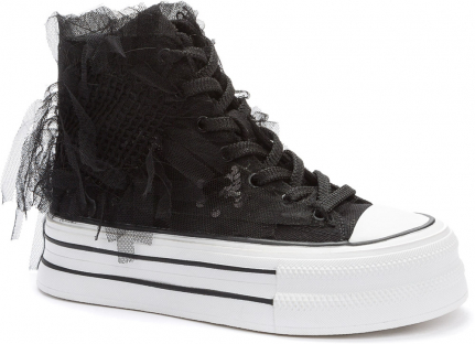 557114/09-03 Чёр 34-1,35-1,36-1,37-2,38-2,39-2,40-1 Keddo Ботинки Актив.отдых Кеды Текстиль, Текстиль, Резина Лето жен