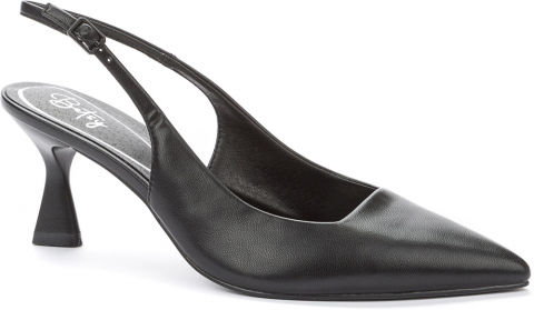957011/04-01 Чёр 35-1,36-1,37-2,38-2,39-1,40-1 Keddo Туфли Повсед Слингбэк Иск.мат, Иск.кожа, ТПУ(термопластичный полиуретан) Лето жен
