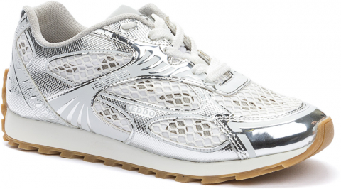 857051/01-01 белый/серебряный 36-1,37-2,38-2,39-1,40-1,41-1 Keddo П/ботинки Повсед Кроссовки Иск.мат, Текстиль, ПУ(полиуретан)/ТПР(термопластичная рез