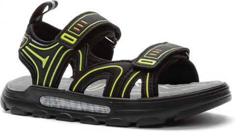 257191/01-01 черный/салатовый 32-2,33-2,34-2,35-2,36-1,37-1 Keddo Туфли Актив.отдых Сандалии Иск.мат, Текстиль, ПУ Лето Муж