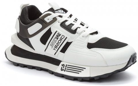 257210/01-01 белый/черный 38-1,39-2,40-2,41-2,42-1 Keddo П/ботинки Актив.отдых Кроссовки Иск.мат, Текстиль, ПВХ(поливинилхлорид) В/О Муж