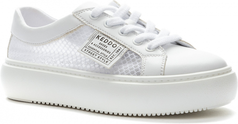 557059/08-01 Бел 34-1,35-1,36-2,37-2,38-2,39-2 Keddo П/ботинки Повсед Кроссовки Иск.мат, Без подклада, ПУ Лето жен