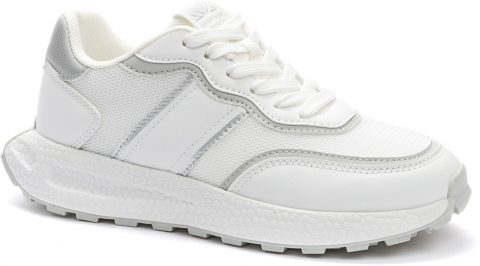 457030/13-02 Белый/Серый 36-1,37-2,38-2,39-2,40-2,41-1 Keddo П/ботинки Актив.отдых Кроссовки Иск.мат, Текстиль, ЭВА(этиленвинилацетат)/ТПР(термопласти