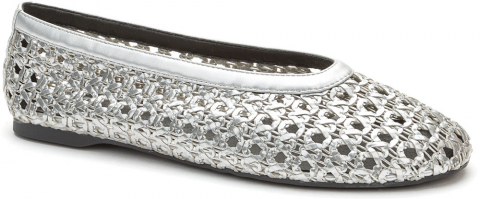 957028/50-02 Сереб 36-1,37-1,38-2,39-2,40-1,41-1 Keddo Туфли Повсед Балетки Иск.мат, Без подклада, ТПУ(термопластичный полиуретан) Лето жен