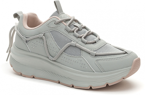 157515/28-03 Сер 36-1,37-1,38-2,39-2,40-1,41-1 Grunberg П/ботинки Повсед Кроссовки Иск.мат, Текстиль, файлон/резина В/О жен