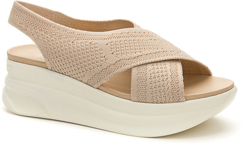 157513/54-03MN Беж Grunberg Туфли Повсед Босоножки Текстиль, Иск.кожа, ПУ Лето жен