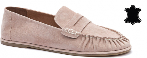 857050/01-01 Беж 36-1,37-2,38-2,39-1,40-1,41-1 Keddo Туфли Повсед Мокасины Нат.кожа, Кожподклад, ТП.резина Лето жен