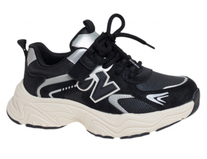 R580794833BK Чёр Сказка П/ботинки Актив.отдых Кроссовки Иск.мат, Текстиль В/О жен